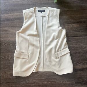 Marc New York Ivory Open-Front Vest